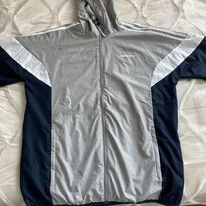 ADIDAS WINDBREAKER GREY & NAVY